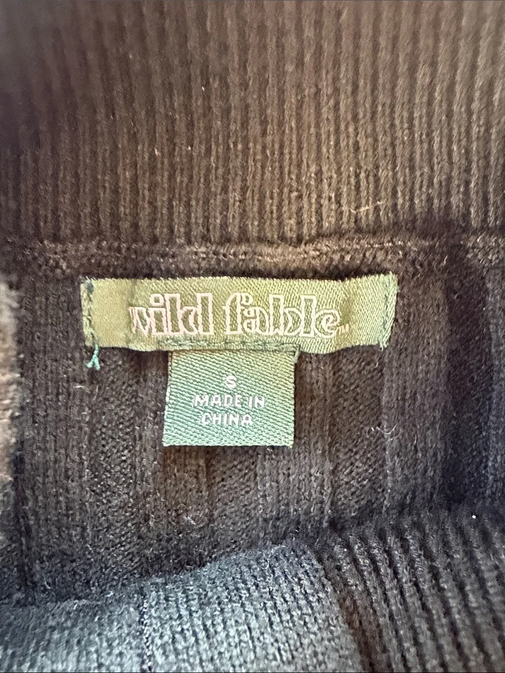 DOUBLE ZIPPER! wild fable Black Ribbed Zip-Front Mock Neck Cardigan